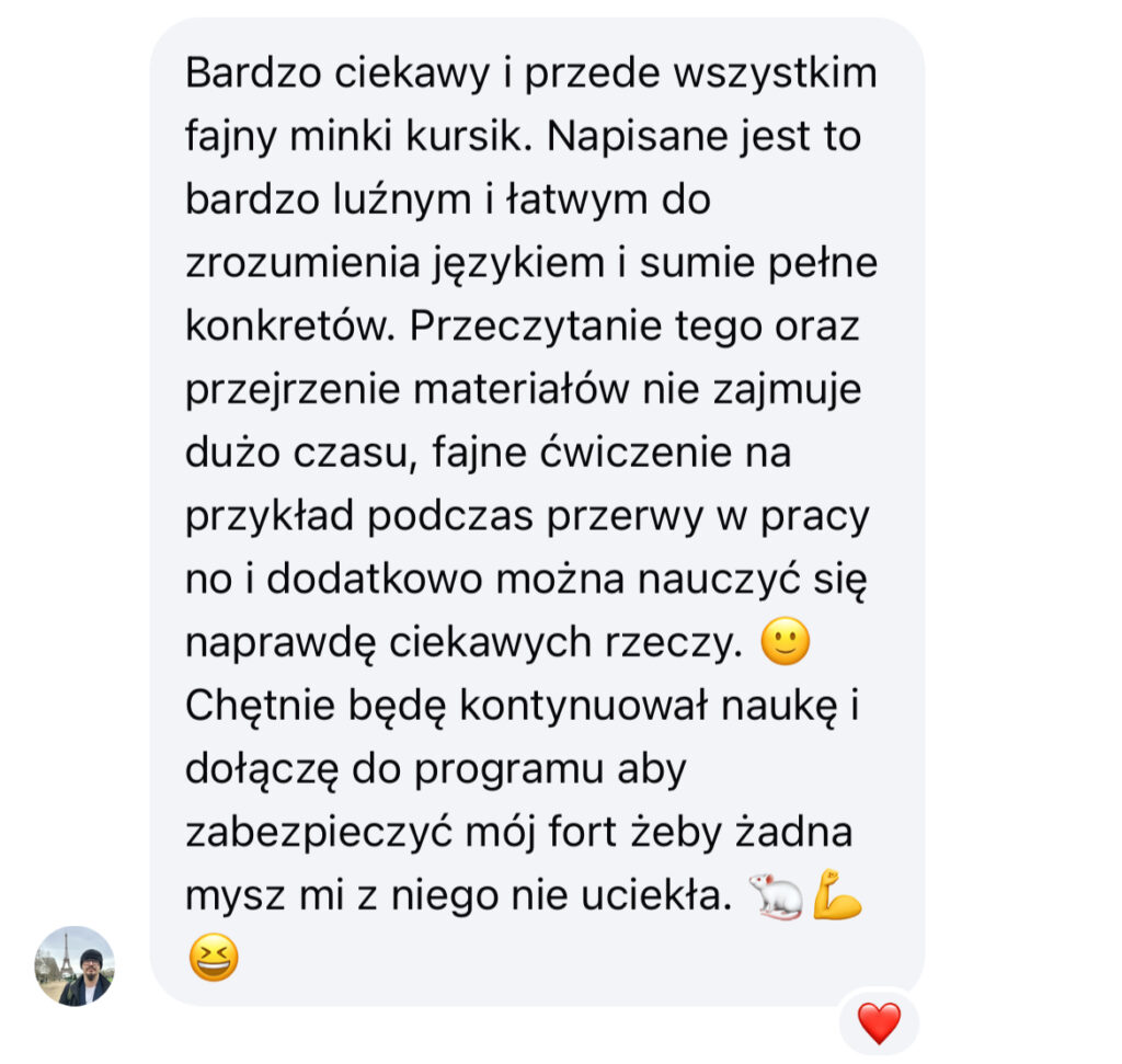 opinia o darmowym kursie FORT